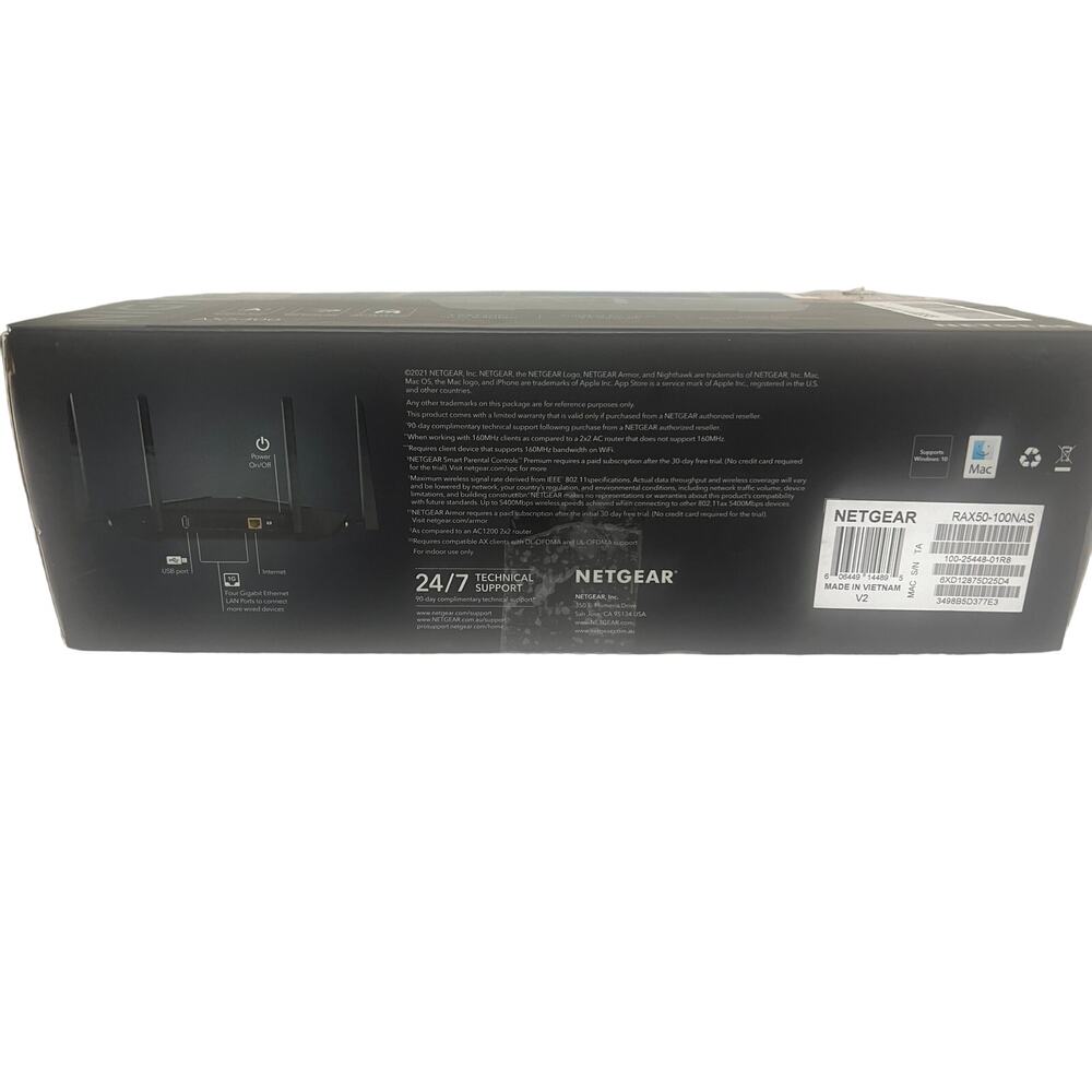 COPY - NETGEAR Nighthawk 6-Stream AX5400 Wifi 6 Router 2500 sq ft coverage - Picture 4 of 8